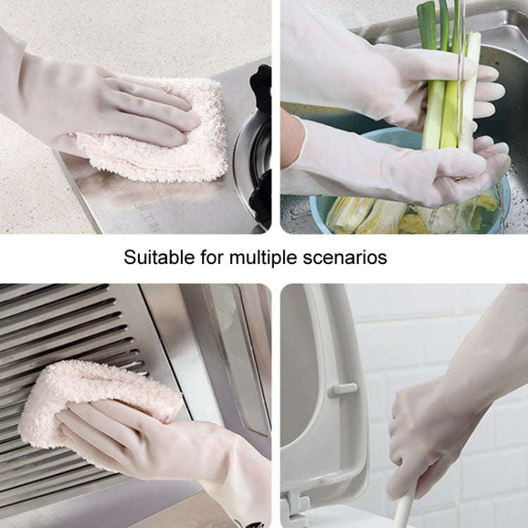Waterproof Kitchen Dishwashing Gloves Household PVC Non-slip Laundry Housework Gloves, Size: S