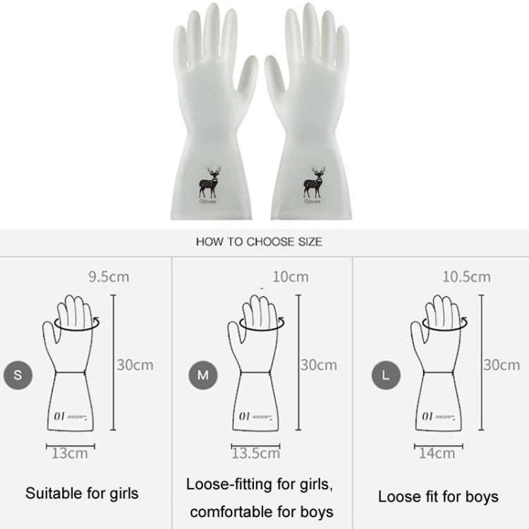 Waterproof Kitchen Dishwashing Gloves Household PVC Non-slip Laundry Housework Gloves, Size: L
