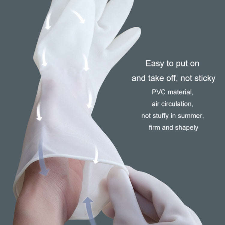 Waterproof Kitchen Dishwashing Gloves Household PVC Non-slip Laundry Housework Gloves, Size: S