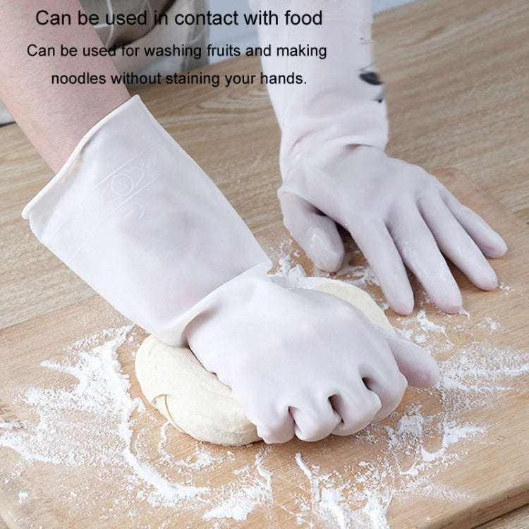 Waterproof Kitchen Dishwashing Gloves Household PVC Non-slip Laundry Housework Gloves, Size: L