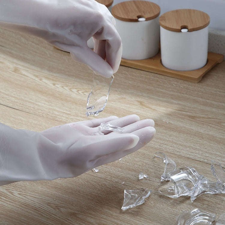 Waterproof Kitchen Dishwashing Gloves Household PVC Non-slip Laundry Housework Gloves, Size: S