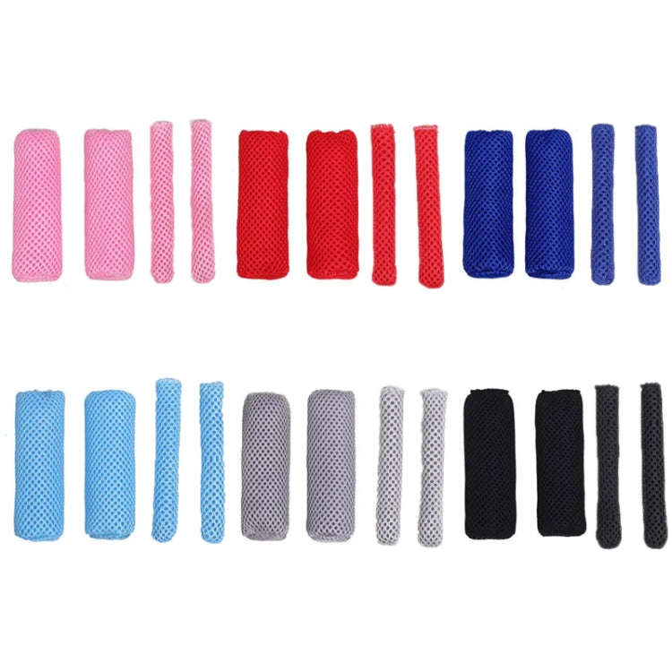 Summer Ice Silk Sweat-absorbent Breathable Electric Vehicle Grips, Color: Red
