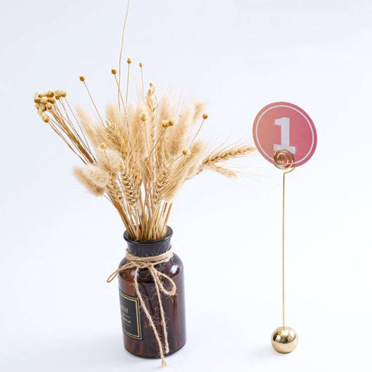 Hotel Stainless Steel Table Number Plate Restaurant Wedding Menu Holder Number Clip, Color: Gold