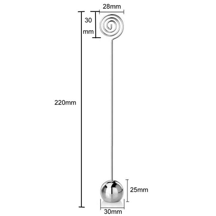 Hotel Stainless Steel Table Number Plate Restaurant Wedding Menu Holder Number Clip, Color: Silver