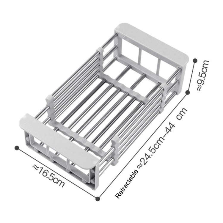 Kitchen Drainage Rack Stainless Steel Retractable Sink Shelf Flatware Storage Organizer, Specific...