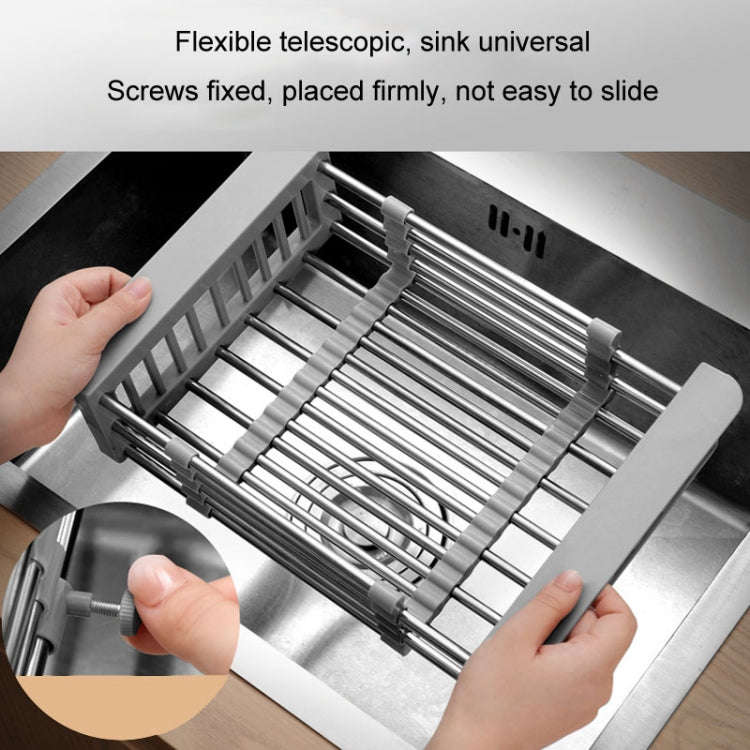 Kitchen Drainage Rack Stainless Steel Retractable Sink Shelf Flatware Storage Organizer, Specific...