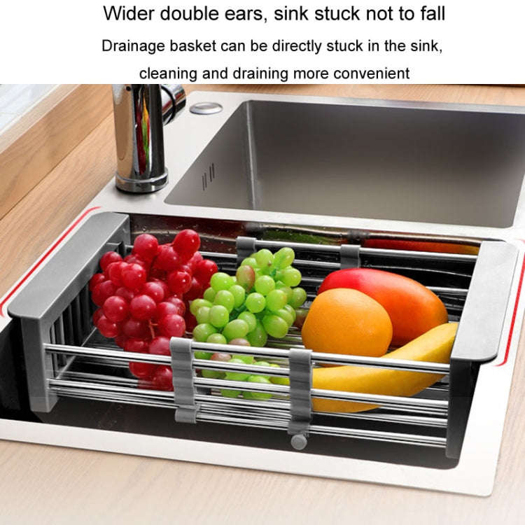 Kitchen Drainage Rack Stainless Steel Retractable Sink Shelf Flatware Storage Organizer, Specific...