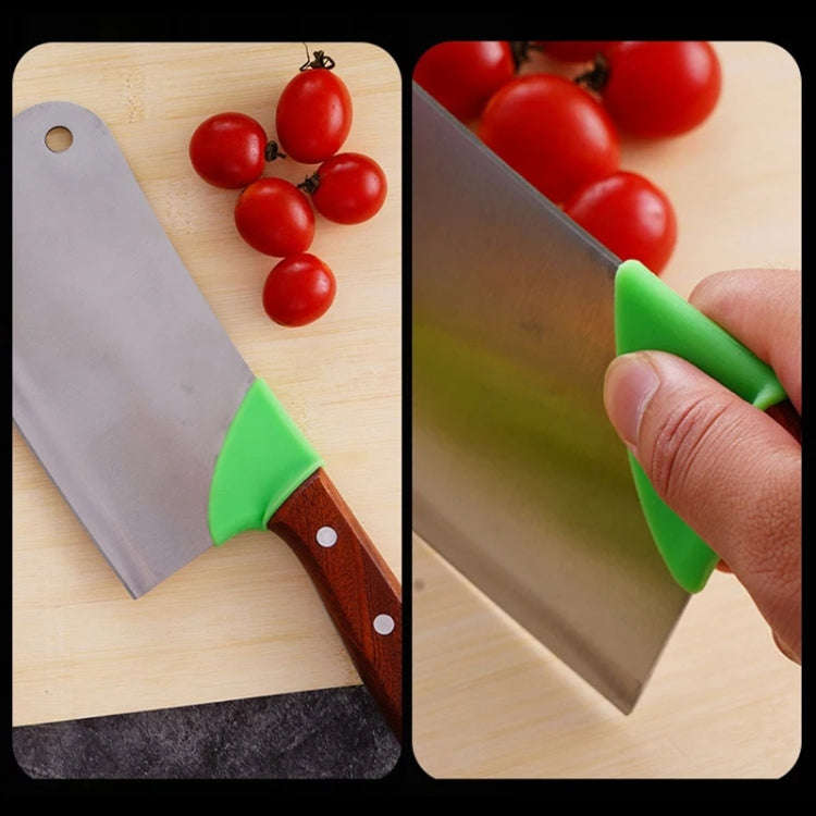 5pairs Home Kitchen Silicone Handle Protector Knife Back Protective Cover