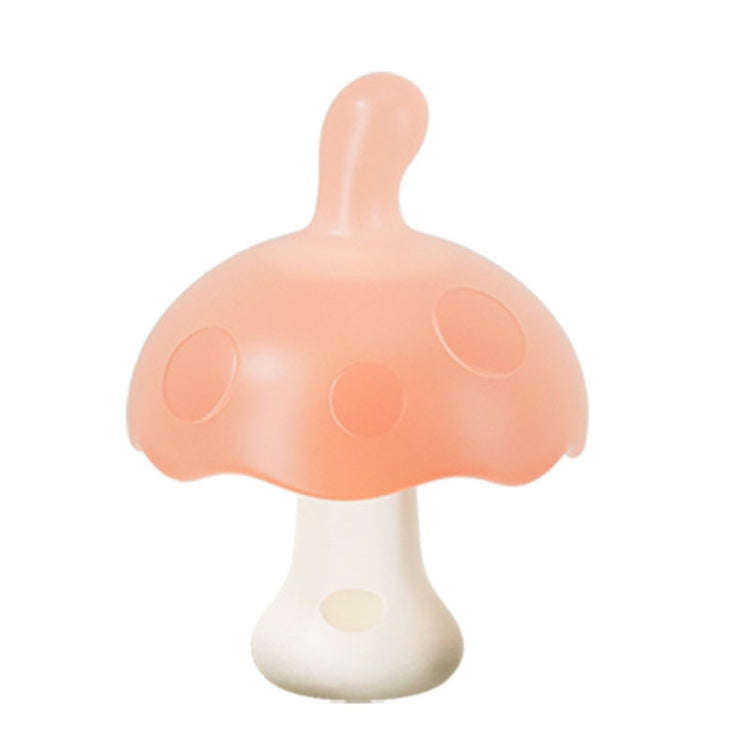 Baby Silicone Teether Small Mushroom Type Anti-Eating Hand Baby Teething Stick, Color: Pink