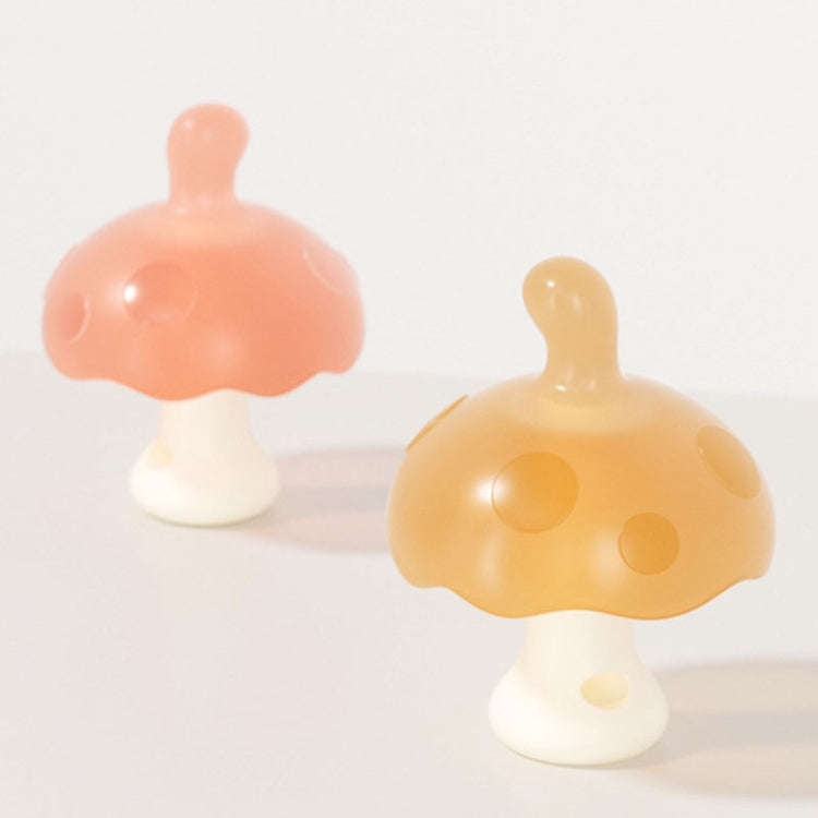 Baby Silicone Teether Small Mushroom Type Anti-Eating Hand Baby Teething Stick, Color: With Box+C...