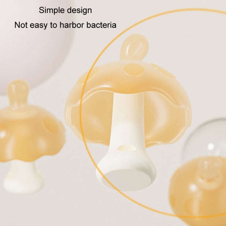 Baby Silicone Teether Small Mushroom Type Anti-Eating Hand Baby Teething Stick, Color: With Box+C...