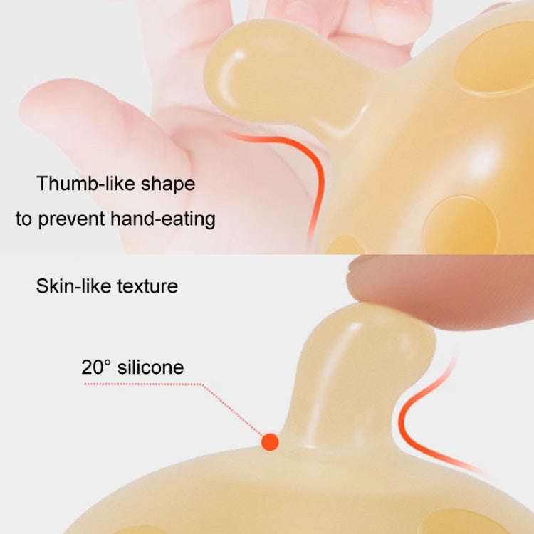 Baby Silicone Teether Small Mushroom Type Anti-Eating Hand Baby Teething Stick, Color: With Box+C...