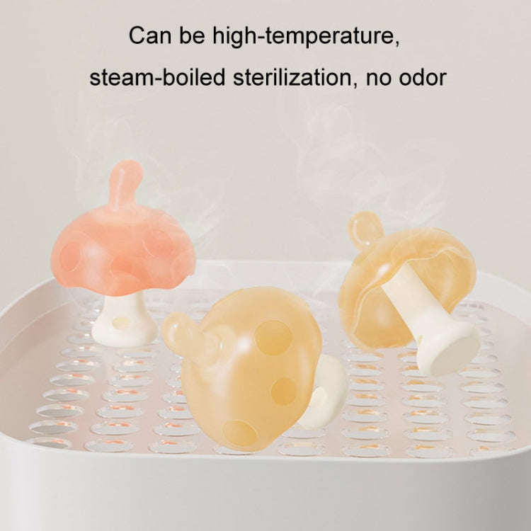 Baby Silicone Teether Small Mushroom Type Anti-Eating Hand Baby Teething Stick, Color: With Box+C...