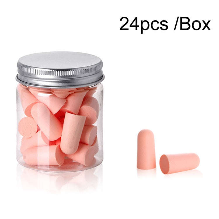 24pcs /Box Memory Foam Earplugs Student Dormitory Sleeping Noise Reduction Soundproof Earplugs(Pink)