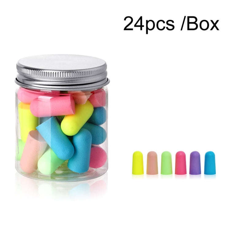 24pcs /Box Memory Foam Earplugs Student Dormitory Sleeping Noise Reduction Soundproof Earplugs(Mi...