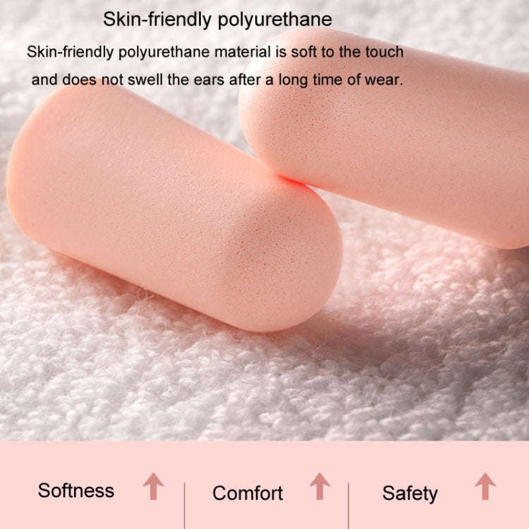 60pcs /Box Memory Foam Earplugs Student Dormitory Sleeping Noise Reduction Soundproof Earplugs(Pink)