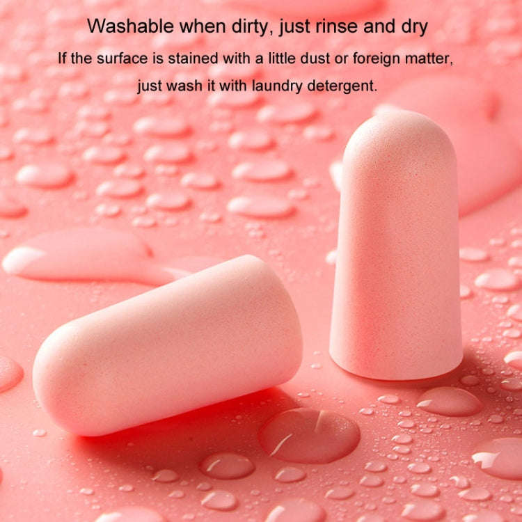 60pcs /Box Memory Foam Earplugs Student Dormitory Sleeping Noise Reduction Soundproof Earplugs(Pink)