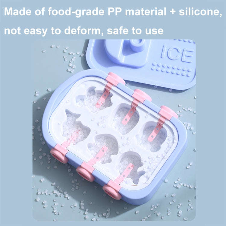 Boat Shape Cartoon Silicone Ice Mold DIY Ice Cream Popsicle Molds(Pink)