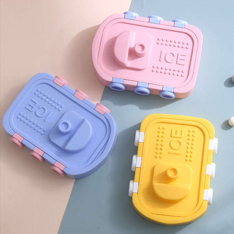 Boat Shape Cartoon Silicone Ice Mold DIY Ice Cream Popsicle Molds(Pink)