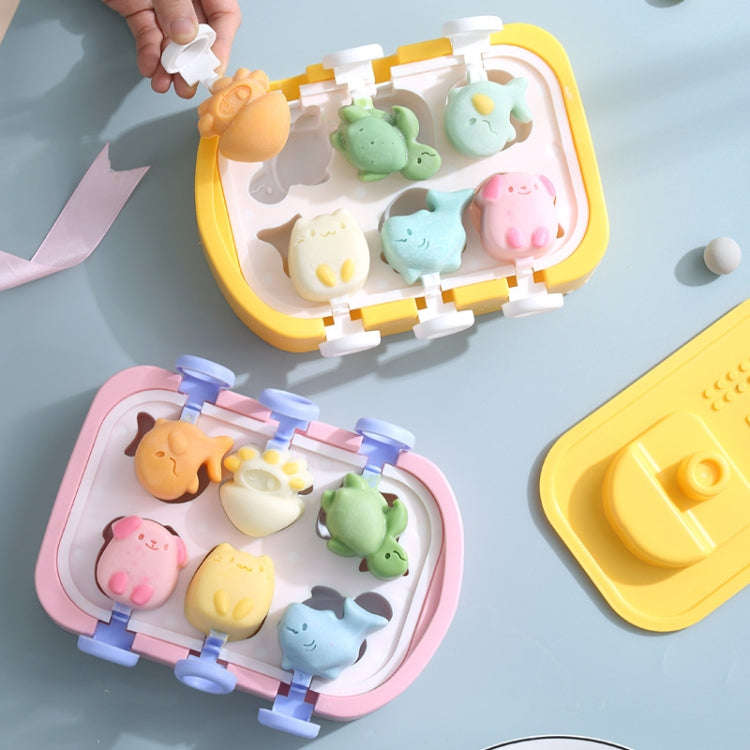 Boat Shape Cartoon Silicone Ice Mold DIY Ice Cream Popsicle Molds(Pink)