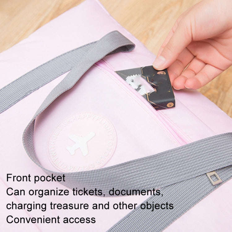 Thickened Luggage Bag Can Put Trolley Case Folding Travel Bag(Pink)
