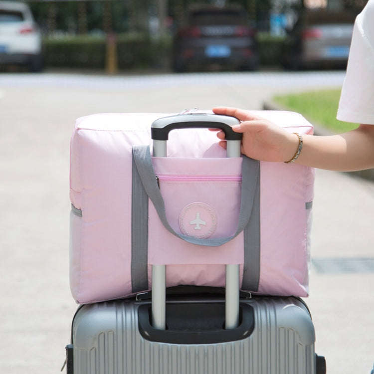 Thickened Luggage Bag Can Put Trolley Case Folding Travel Bag(Pink)