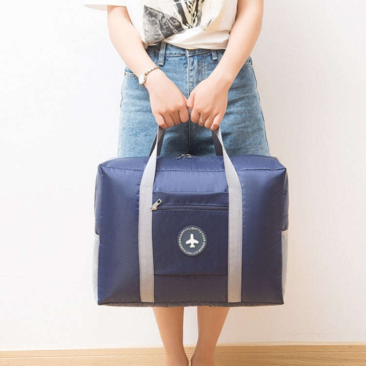 Thickened Luggage Bag Can Put Trolley Case Folding Travel Bag(Navy)