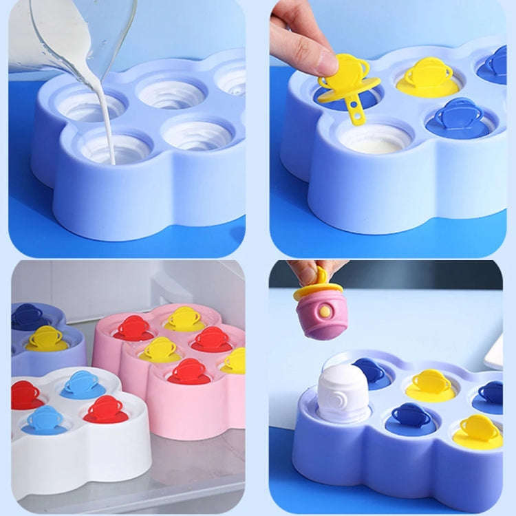 Astronaut Silicone Ice Mold Homemade DIY Popsicle Ice Cream Cartoon Mold(Blue)
