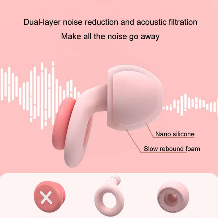 Anti-noise Sleeping Earplugs Noise Reduction Soundproof Ear Plugs Sponge(Blue)