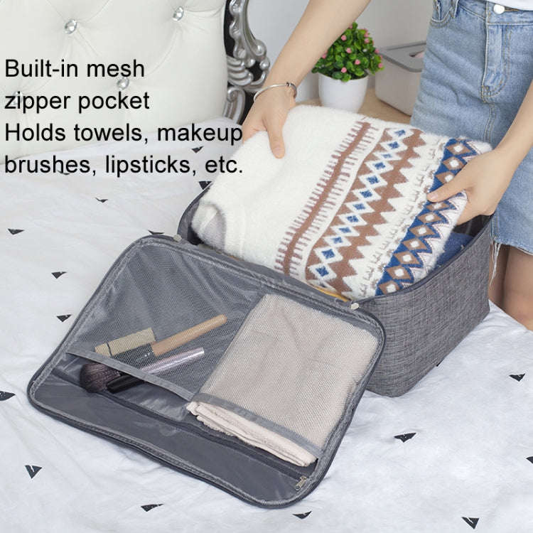 Short Trip Storage Bag Can Suit Trolley Case Cationic Large Capacity Clothes Bag(Grey)