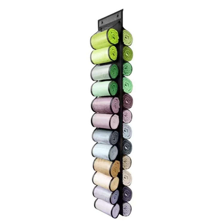 Double-Sided 24 Grids Storage Hanging Bag Hanging Storage Closet Behind Door Storage Organizer(Bl...
