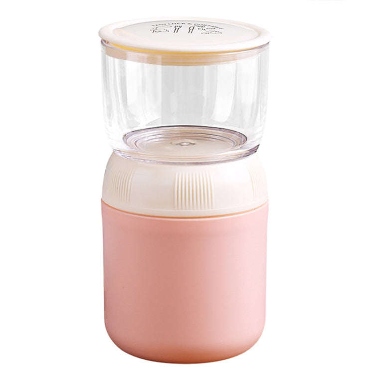 700ML 304 Stainless Steel Large-Capacity Double-Layer Soup Cup Student Yogurt Breakfast Cup(Pink)