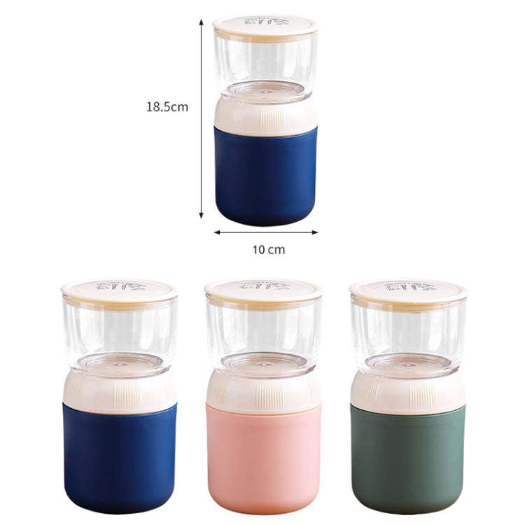 700ML 304 Stainless Steel Large-Capacity Double-Layer Soup Cup Student Yogurt Breakfast Cup(Green)