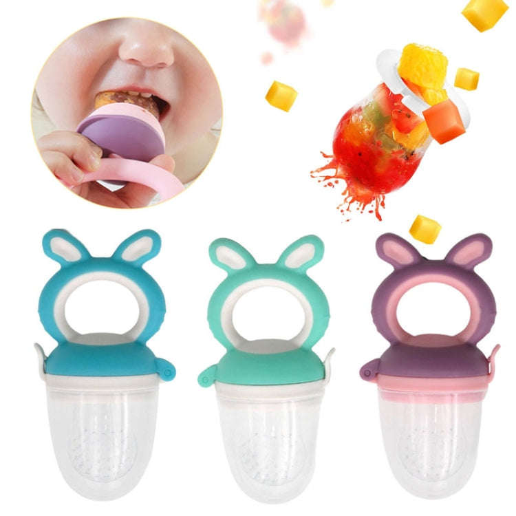 Baby Pacifier Fruit And Vegetable Auxiliary Feeder Baby Bites Feeder Nipples, Color: Large Blue