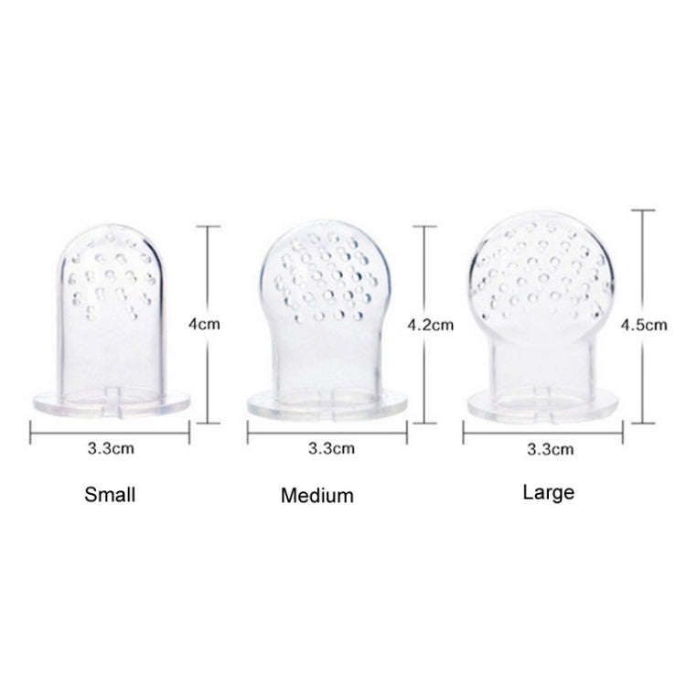 Baby Pacifier Fruit And Vegetable Auxiliary Feeder Baby Bites Feeder Nipples, Color: Small Blue