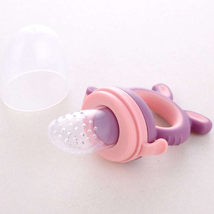 Baby Pacifier Fruit And Vegetable Auxiliary Feeder Baby Bites Feeder Nipples, Color: Large Blue