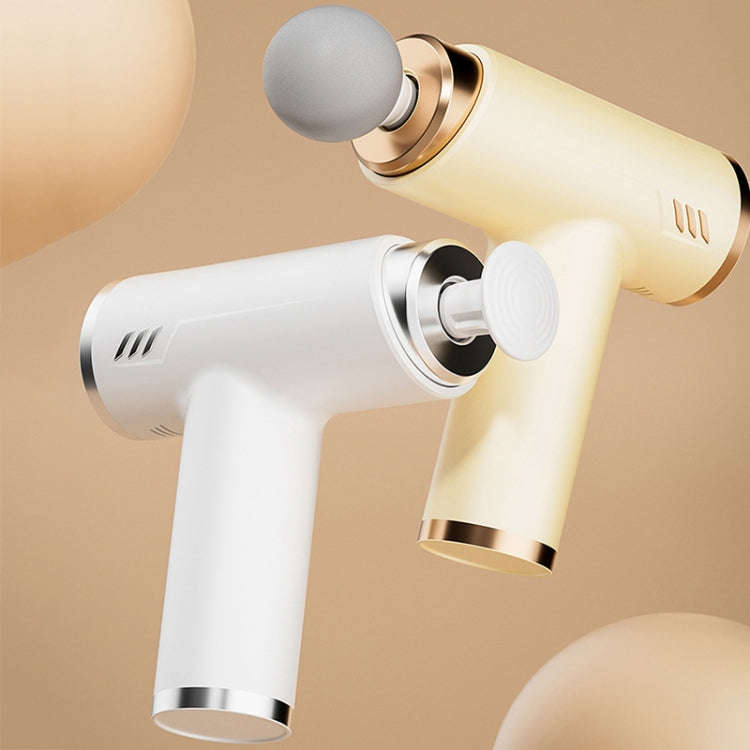 LCD Variable Frequency Silent Fascia Gun High Frequency Vibration Muscle Relaxation Massager(Khaki)