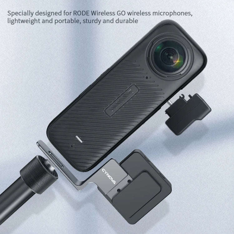 For Insta360 X4 / X3 / One X2 CYNOVA Cold Shoe Expansion RODE Wireless GO Microphone