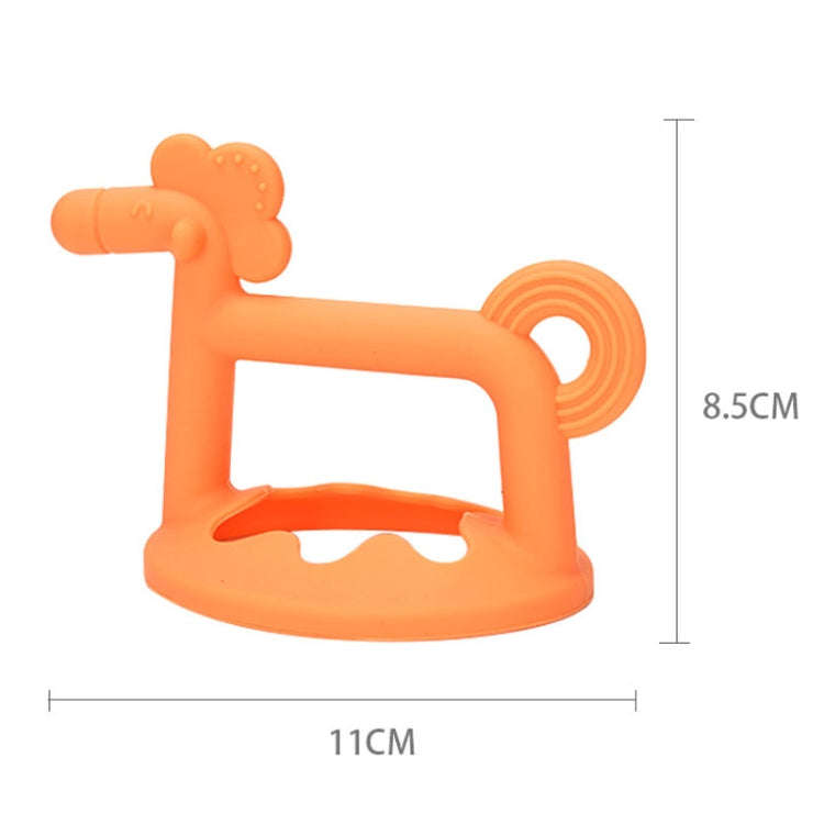 Silicone Baby Teether Anti-Eating Hand Bracelets Baby Teething Stick Toy, Color: Pony Blue