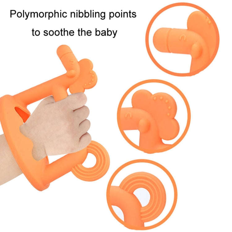 Silicone Baby Teether Anti-Eating Hand Bracelets Baby Teething Stick Toy, Color: Pony Blue