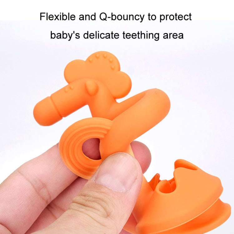 Silicone Baby Teether Anti-Eating Hand Bracelets Baby Teething Stick Toy, Color: Pony Blue
