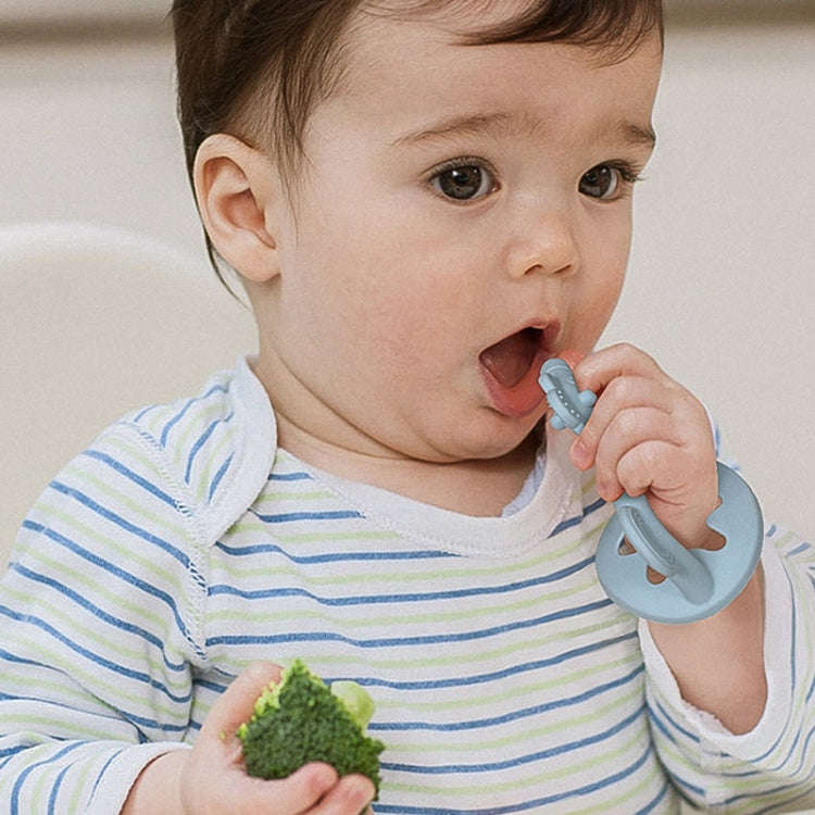 Silicone Baby Teether Anti-Eating Hand Bracelets Baby Teething Stick Toy, Color: Pony+Box Blue