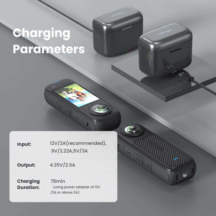 For Insta360 X4 AMagisn Battery Fast Charge Charging Box Sports Camera Accessories