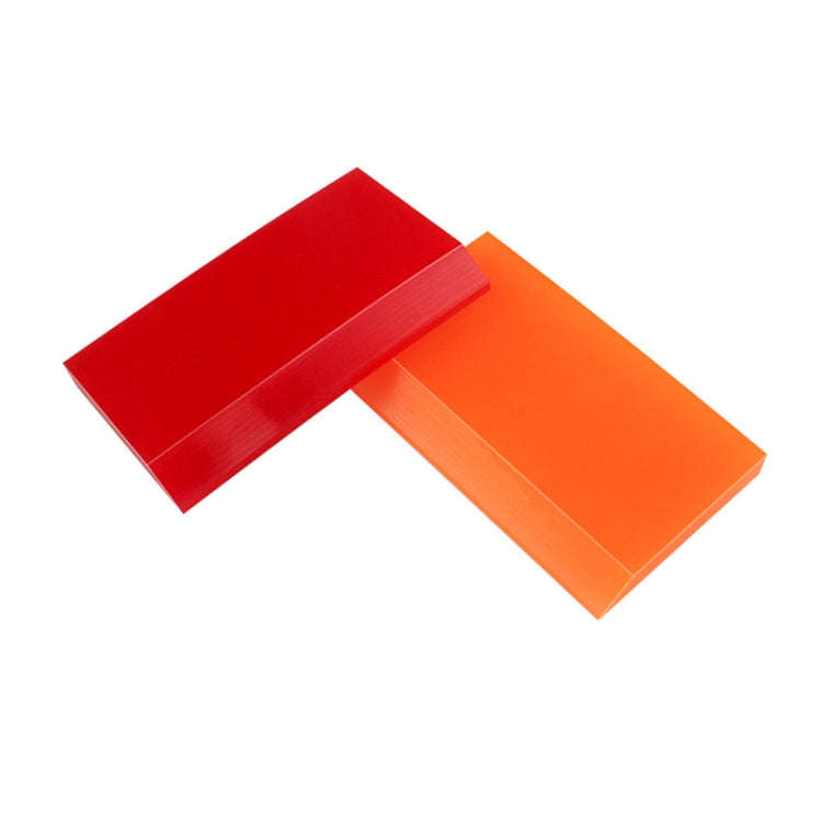 4pcs Car Cleaning Glass Water Film Soft Rubber Scraper, Color: Short Red