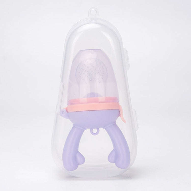 Baby Pacifier Fruit Vegetable Auxiliary Feeder Cute Deer Fruit Bite Pouch Teething Stick, Color: ...