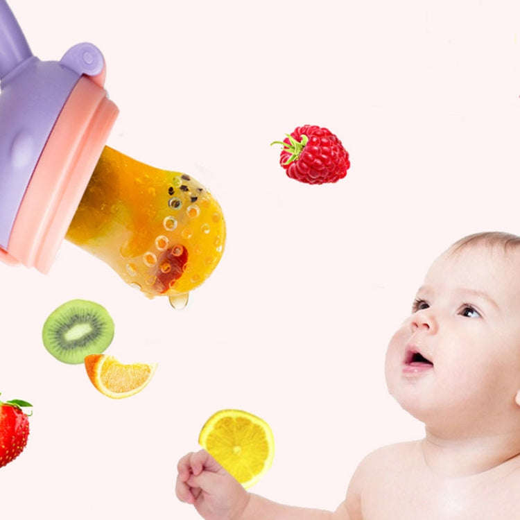 Baby Pacifier Fruit Vegetable Auxiliary Feeder Cute Deer Fruit Bite Pouch Teething Stick, Color: ...