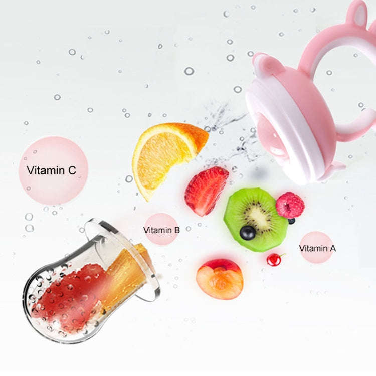 Baby Pacifier Fruit Vegetable Auxiliary Feeder Cute Deer Fruit Bite Pouch Teething Stick, Color: ...