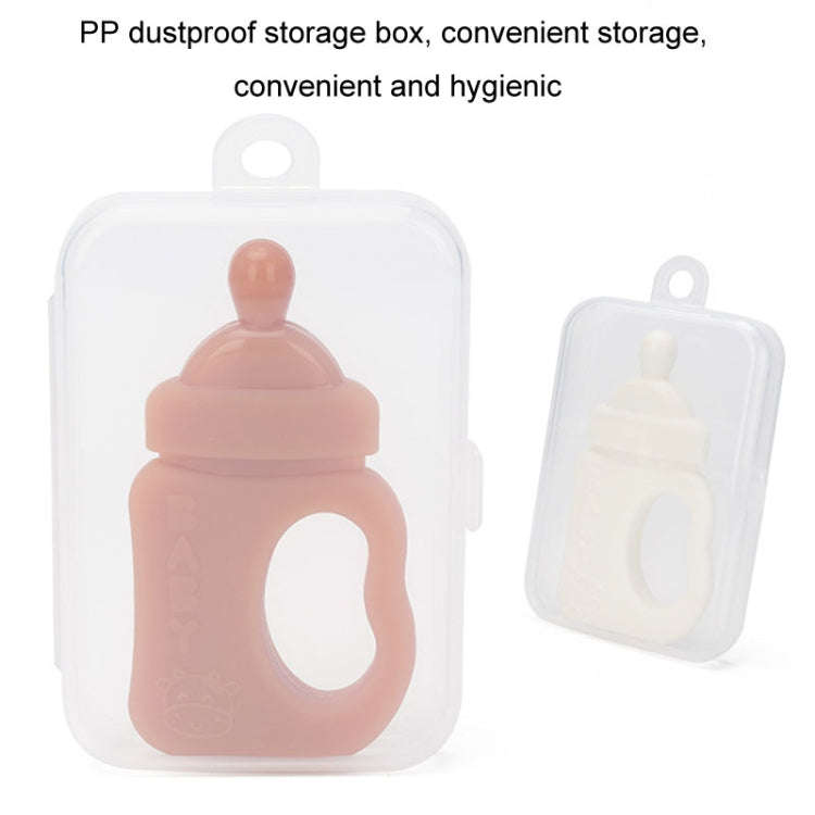 Baby Silicone Teether Bottle Bite Teether Teething Stick, Color: Without Box Nano Color