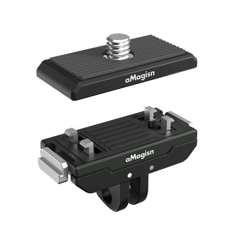 AMagisn Metal Magnetic Quick Release + Top Cover, For Insta360 Ace / Ace Pro / X5 / X3 / X2 / GoP...