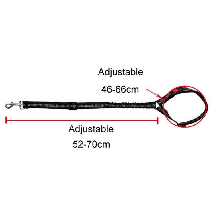 Dog Vehicle Seat Belt Rope Elastic Cushioned Towing Leash, Width: 2.5cm(Black)